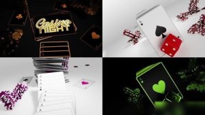 Videohive Playing Cards Casino Logo Reveals Openers template preview