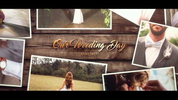 Videohive Wedding Gold Slideshow Openers template preview