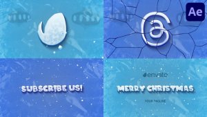 Videohive Christmas Ice Logo for After Effects Logo Stings template preview