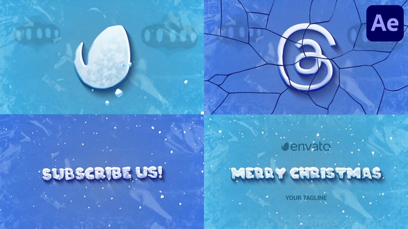 Videohive Christmas Ice Logo for After Effects Logo Stings template preview