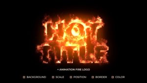 Realistic Fire Title and Logo Premiere Pro template preview