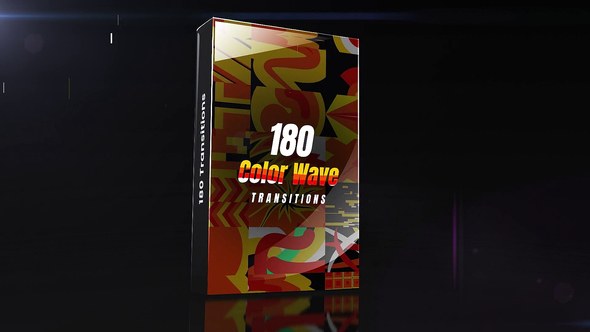 Videohive Color Wave Transitions Elements template preview