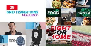 Grid Transitions Pack Video Displays template preview