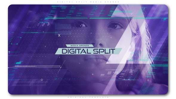 Videohive Digital Split Media Opener Openers template preview