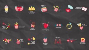 Videohive Romantic Valentine's Day Low Thirds Elements template preview