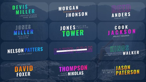 Videohive Lower Thirds Colorful Titles template preview