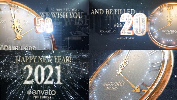 New Year Countdown Video Displays template preview