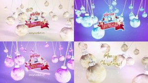 Videohive Elegant Baubles Swing Logo Stings template preview