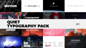 Videohive Quiet Typography Pack Titles template preview