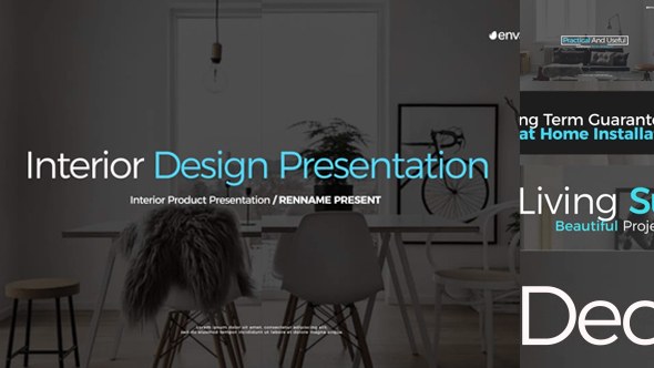 Videohive Interior Design Presentation Video Displays template preview