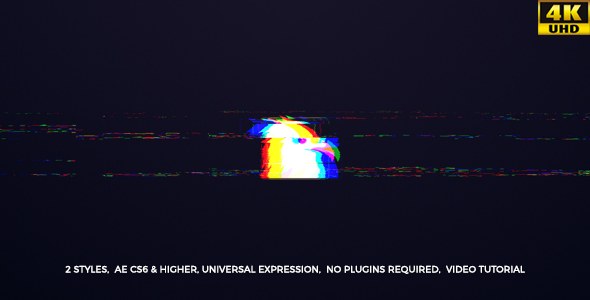 Videohive Minimal Glitch Logo Logo Stings template preview