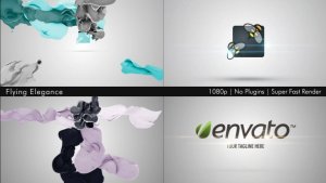 Flying Elegance Logo Reveal Video Displays template preview