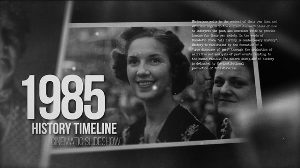 Videohive History Timeline Slideshow - Pictures from the Past Video Displays template preview