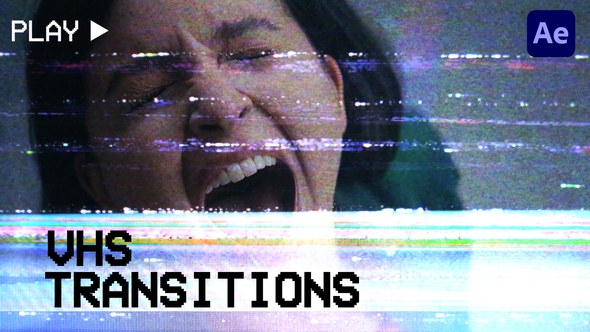 Videohive Seamless VHS Transitions Elements template preview