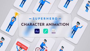 Videohive Superhero Character Animation Elements template preview