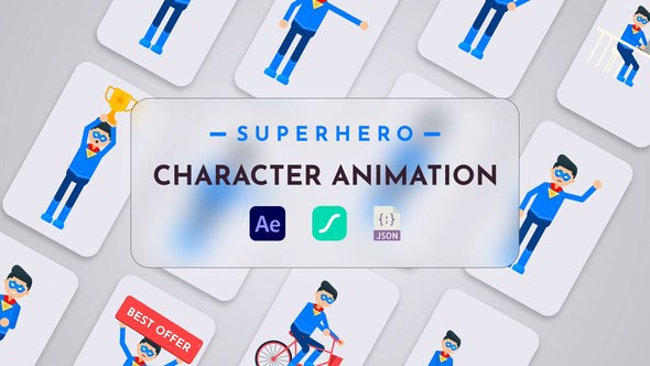 Videohive Superhero Character Animation Elements template preview