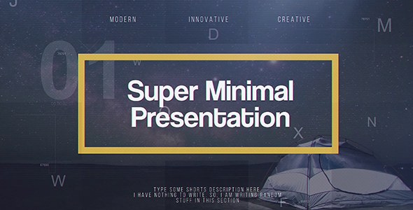 Videohive Super Minimal Presentation Openers template preview