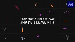 Videohive Stop Motion Plasticine Shape Elements for After Effects Elements template preview
