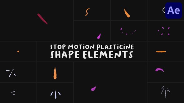Videohive Stop Motion Plasticine Shape Elements for After Effects Elements template preview