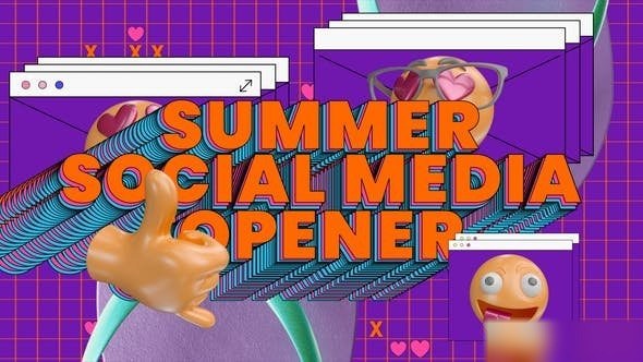 Videohive Summer Social Media Intro Openers template preview