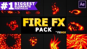 Dynamic Fire Elements | After Effects Video Displays template preview