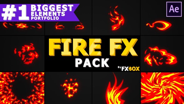 Dynamic Fire Elements | After Effects Video Displays template preview