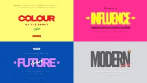 Colourful Titles Premiere Pro template preview
