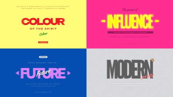 Colourful Titles Premiere Pro template preview