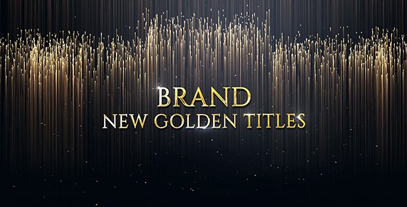 Luxury Golden Titles Video Displays template preview