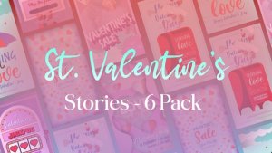 Six Valentine's Day Stories Product Promo template preview