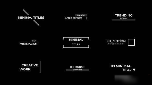 Videohive Minimal Titles 3.0 | After Effects 49227487 Titles template preview