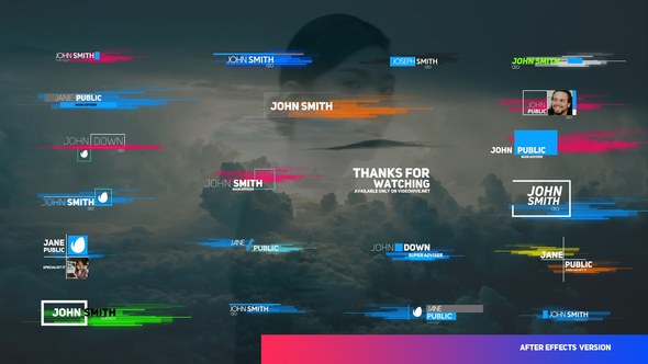 Videohive Creative Stripes Lower Third Titles template preview