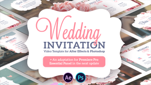 Wedding Invitation Video Displays template preview