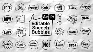Videohive Editable Speech Bubbles Titles template preview