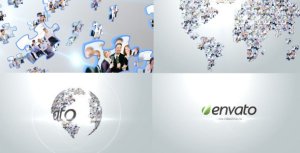 Corporate Puzzles World Video Displays template preview