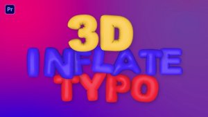 Inflate Balloon Title Premiere Pro template preview