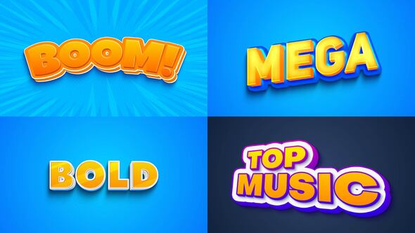 Videohive Text Effect - 3D Style 04 Titles template preview