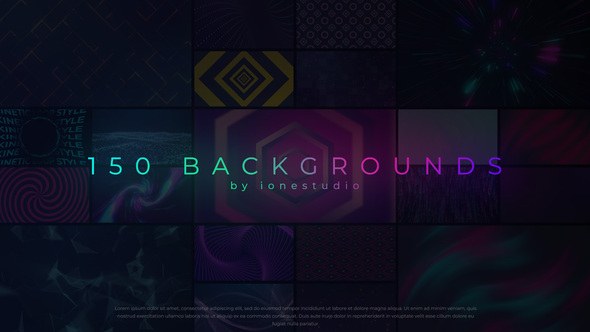 Videohive 150 Loop Backgrounds Elements template preview