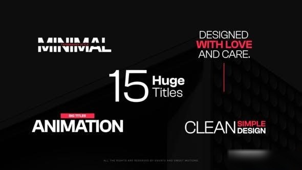 Videohive Huge Tiles Titles template preview