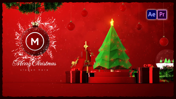 Videohive Christmas Tree Logo Reveal 49723557 Logo Stings template preview