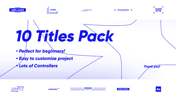 Videohive 10 Classic Titles Pack | After Effects Titles template preview