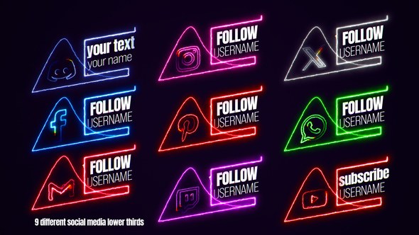 Videohive Social Lower Thirds 51951130 Elements template preview