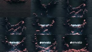 Videohive Falling Bricks Logo Openers template preview