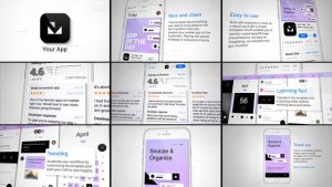 In-Store Mobile App Promo Video Displays template preview