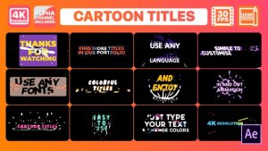 Cartoon Titles | After Effects Video Displays template preview