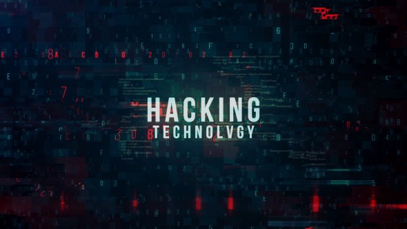 Hacking Technology Promo Video Displays template preview