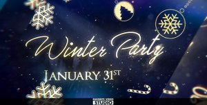 Winter After Party Video Displays template preview