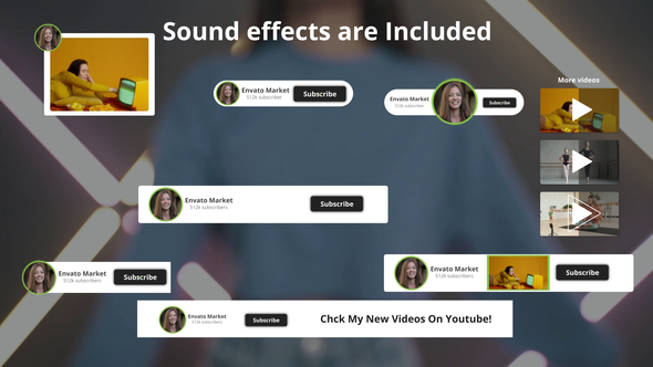 Videohive Minimal Youtube broadcast Elements Broadcast-packages template preview