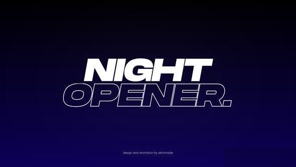 Videohive Night Opener Openers template preview
