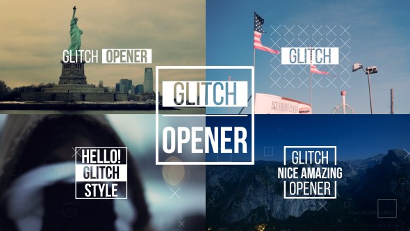 Dynamic Glitch Opener 2 Video Displays template preview